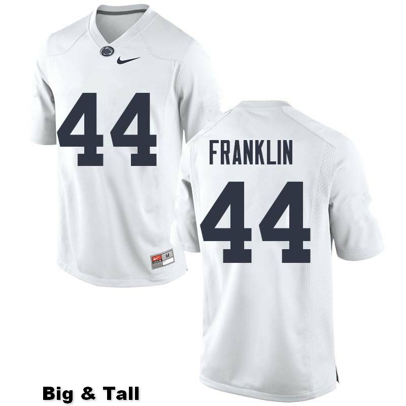 NCAA Nike Men's Penn State Nittany Lions Brailyn Franklin #44 College Football Authentic Big & Tall White Stitched Jersey QMC1598VT